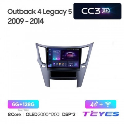 Магнитола Teyes 2K_CC3 для Subaru Outback/Legacy 2009-2014
