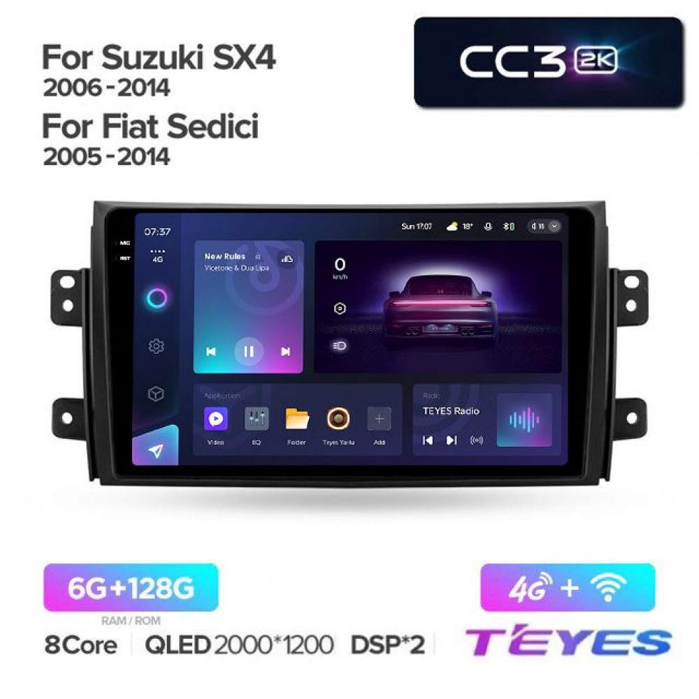 Магнитола Teyes 2K_CC3 для Suzuki SX4 2006-2014