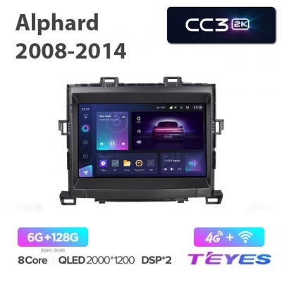 Магнитола Teyes 2K_CC3 для Toyota Alphard 2008-2014
