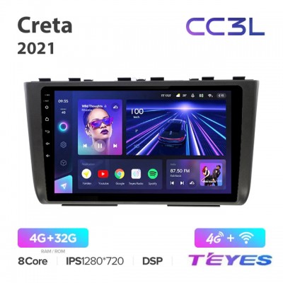 Магнитола Teyes CC3L для Hyundai Creta 2021+