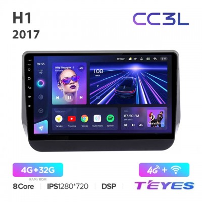 Магнитола Teyes CC3L для Hyundai H1 2017+