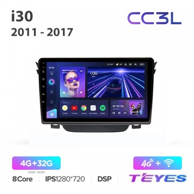Магнитола Teyes CC3L для Hyundai I30 2011-2017