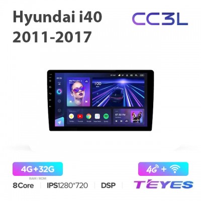 Магнитола Teyes CC3L для Hyundai I40 2011-2017