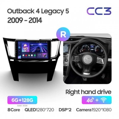 Магнитола Teyes CC3 для Subaru Outback/Legacy 2009-2014