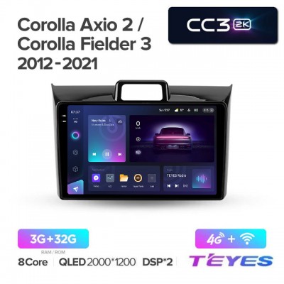 Магнитола Teyes 2K_CC3 для Toyota Corolla Axio/Fielder 2012-2018