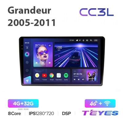 Магнитола Teyes CC3L для Hyundai Grandeur 2005-2011