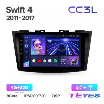 Магнитола Teyes CC3L для Suzuki Swift 2011-2017