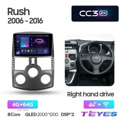 Магнитола Teyes 2K_CC3 для Toyota Rush 2006-2016