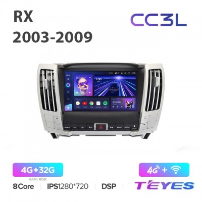 Магнитола Teyes CC3L для Lexus RX 300/330/350 2003-2009 Button на Android