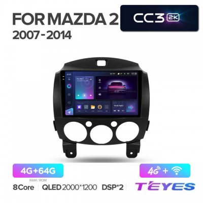 Магнитола Teyes 2K_CC3 для Mazda 2 2010-2014