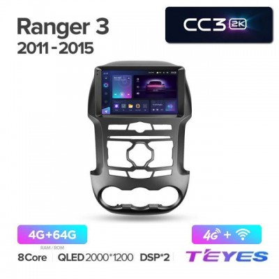 Магнитола Teyes 2K_CC3 для Ford Ranger 2012-2015