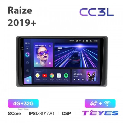 Магнитола Teyes CC3L для Toyota Raize 2019+
