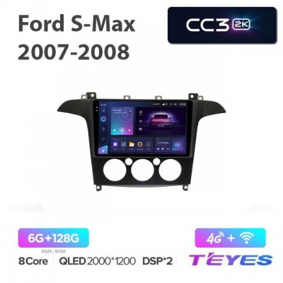 Магнитола Teyes 2K_CC3 для Ford S-Max 2007-2008 Conditioner