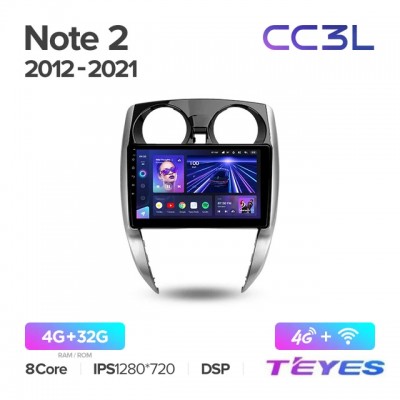 Магнитола Teyes CC3L для Nissan Note 2012-2021