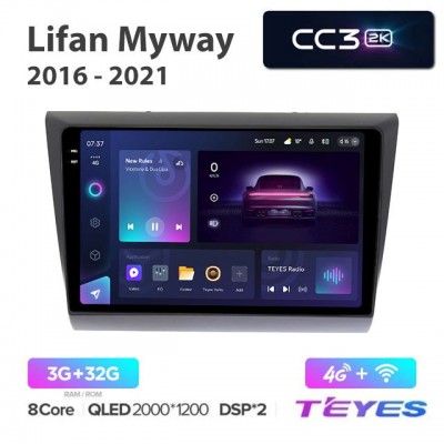 Магнитола Teyes 2K_CC3 для Lifan Myway 2016-2021