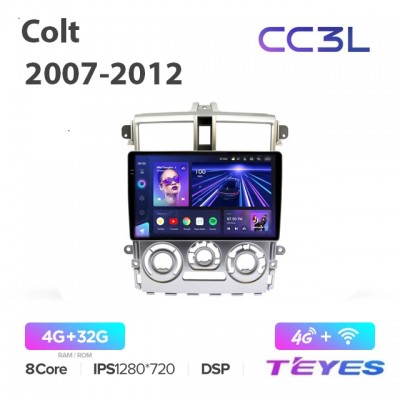 Магнитола Teyes CC3L для Mitsubishi Colt 2007-2012