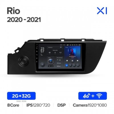 Штатная магнитола для Kia Rio 2020-