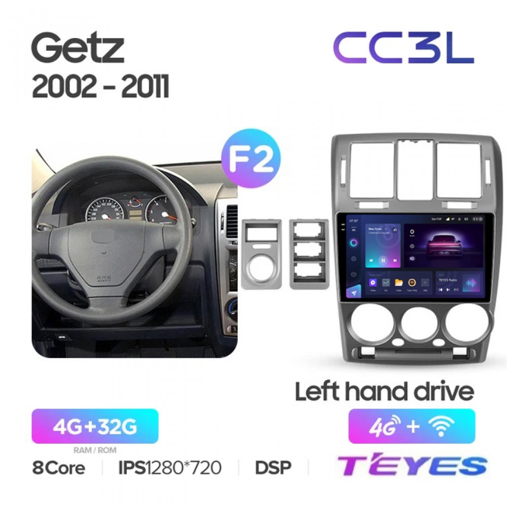 Магнитола Teyes CC3L для Hyundai Getz 2002-2011