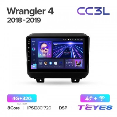 Магнитола Teyes CC3L для Jeep Wrangler 2018+
