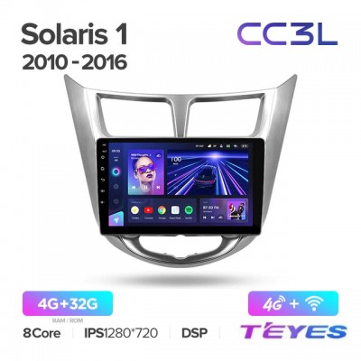 Магнитола Teyes CC3L для Hyundai Solaris 2010-2017