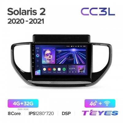 Магнитола Teyes CC3L для Hyundai Solaris 2020+