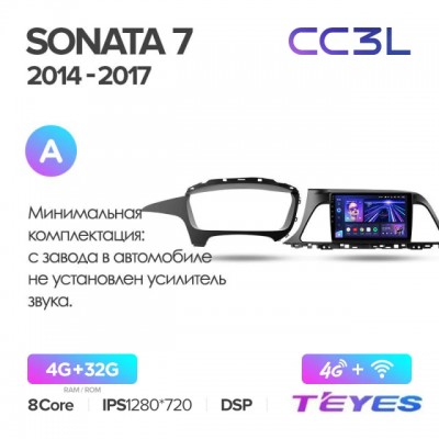 Магнитола Teyes CC3L для Hyundai Sonata 2014-2017