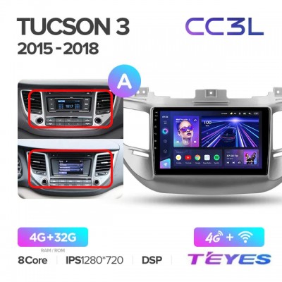Магнитола Teyes CC3L для Hyundai Tucson 2015-2018