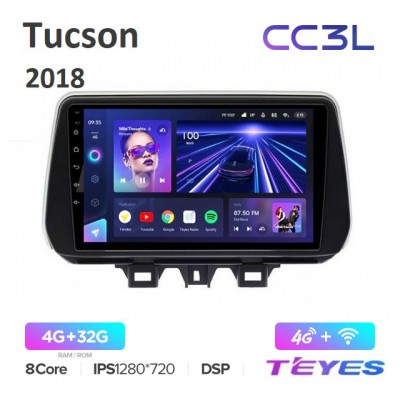 Магнитола Teyes CC3L для Hyundai Tucson 2019+