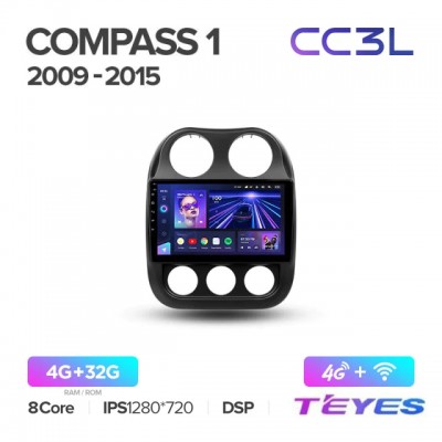Магнитола Teyes CC3L для Jeep Compass 2011-2016