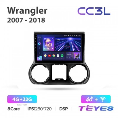 Магнитола Teyes CC3L для Jeep Wrangler 2007-2018