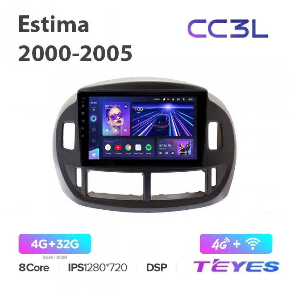 Магнитола Teyes CC3L для Toyota Estima 2000-2005