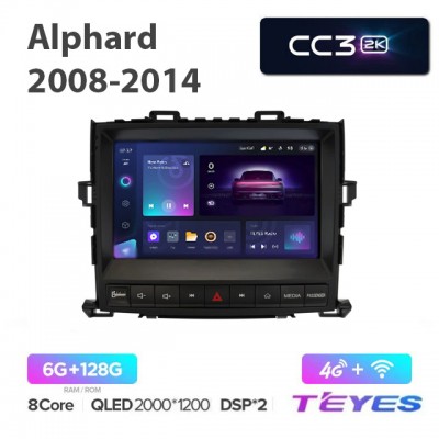 Магнитола Teyes 2K_CC3 для Toyota Alphard 2008-2014 Hign-Tech