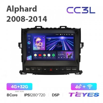 Магнитола Teyes CC3L для Toyota Alphard 2008-2014 Hign-Tech