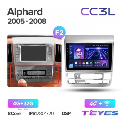 Магнитола Teyes CC3L для Toyota Alphard H10 2005-2008