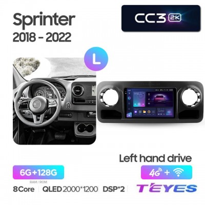 Магнитола Teyes 2K_CC3 для Mercedes Benz Sprinter 2018
