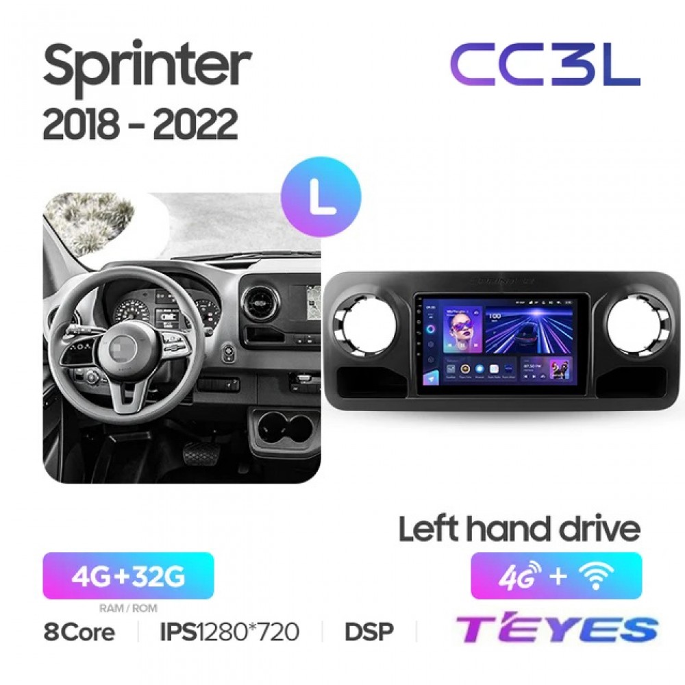 Магнитола Teyes CC3L для Mercedes Benz Sprinter 2018