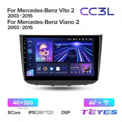 Магнитола Teyes CC3L для Mercedes Benz Vito/Viano 2003-2014