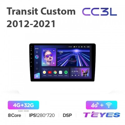 Магнитола Teyes CC3L для Ford Transit Custom 2012-2021