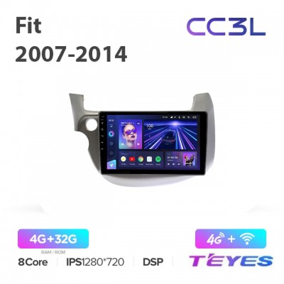 Магнитола Teyes CC3L для Honda Fit 2007-2014 левый руль