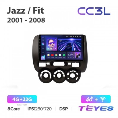 Магнитола Teyes CC3L для Honda Fit/Jazz 2002-2008